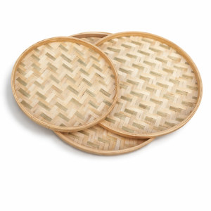 Bamboo Herringbone Serving Trays