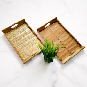 Bamboo Serving Tray Set